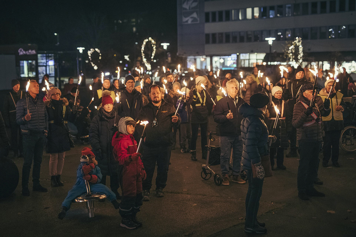 Norskt fackeltåg för förföljda kristna