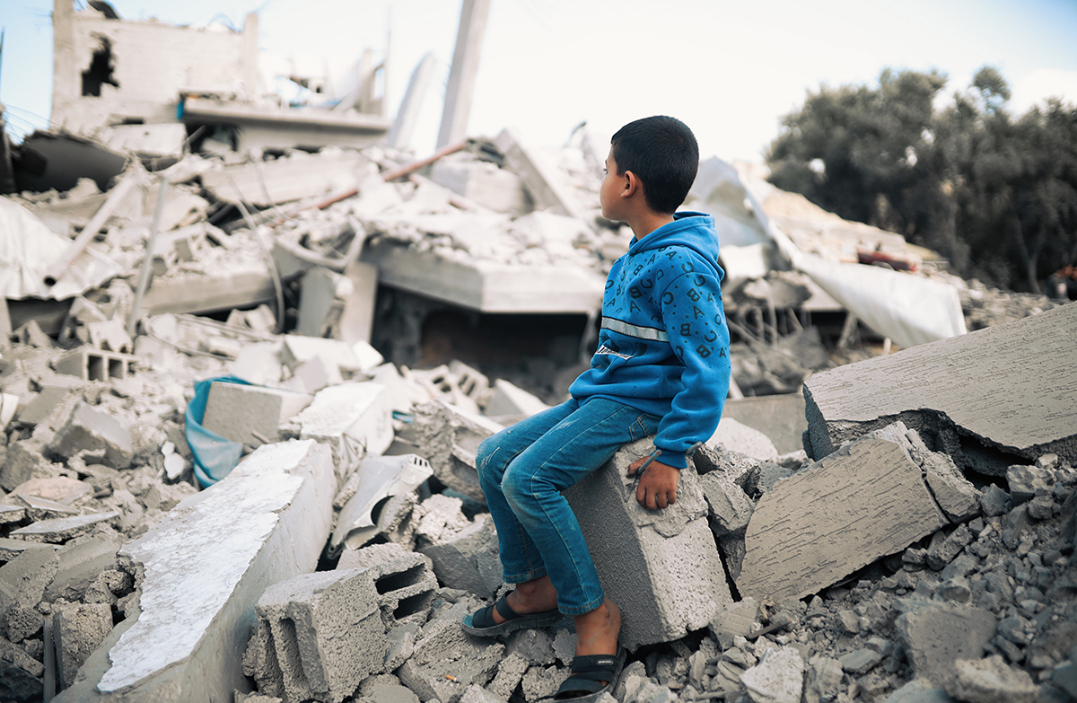 Många barn dör i Gaza